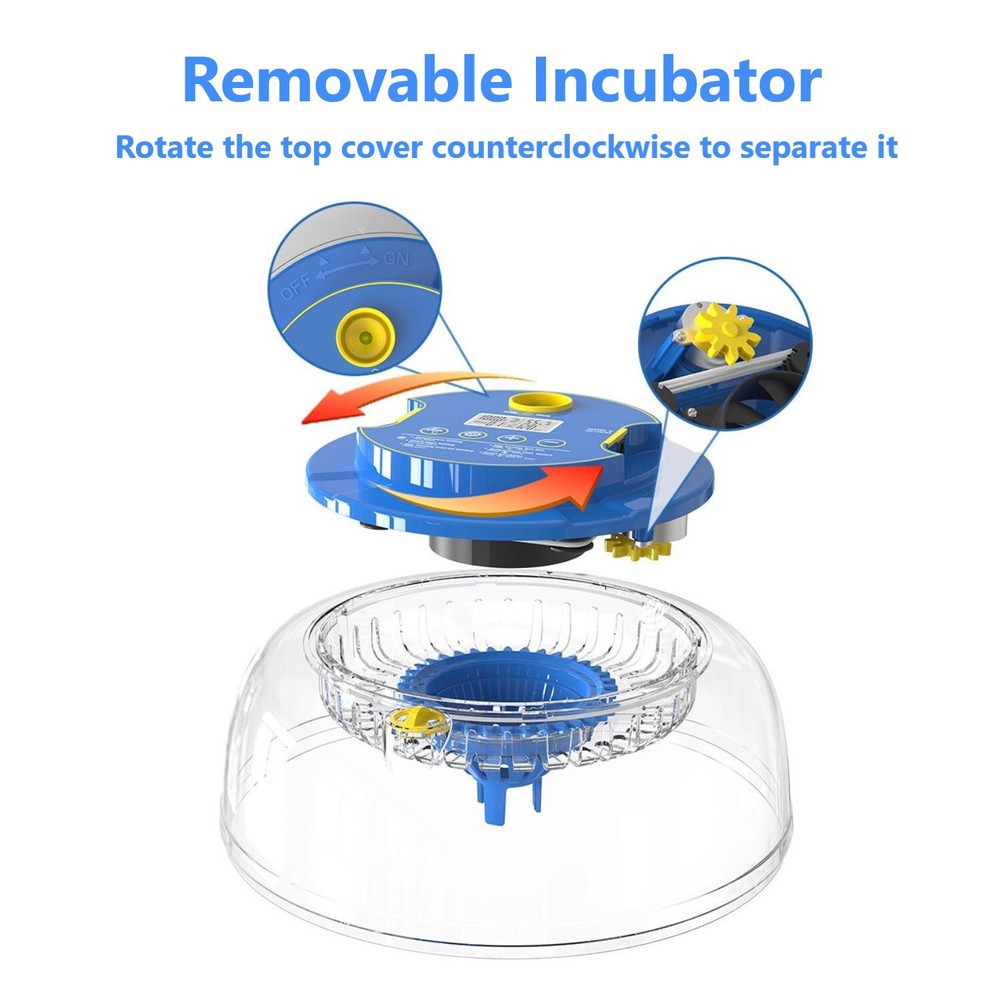 HBN 18 Egg Incubator with Temperature Control, Automatic Egg Turning & Humidity