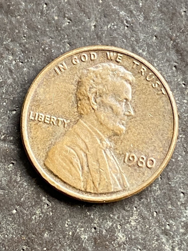 1980 No Mint Mark  One Cent