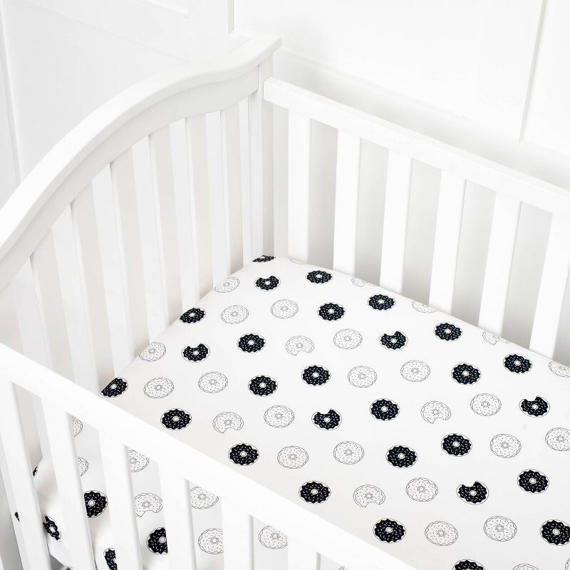Layette by Monica + Andy Fitted Crib Sheet - Oh, Donut Even Pattern