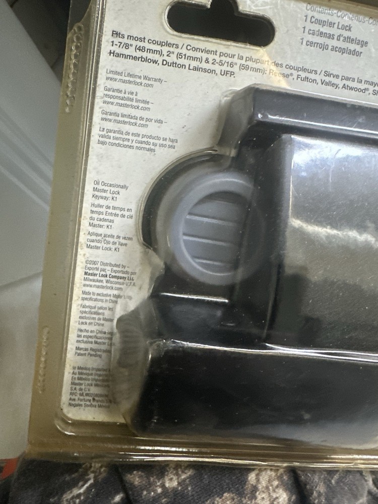 Master Lock Universal Trailer Hitch Lock