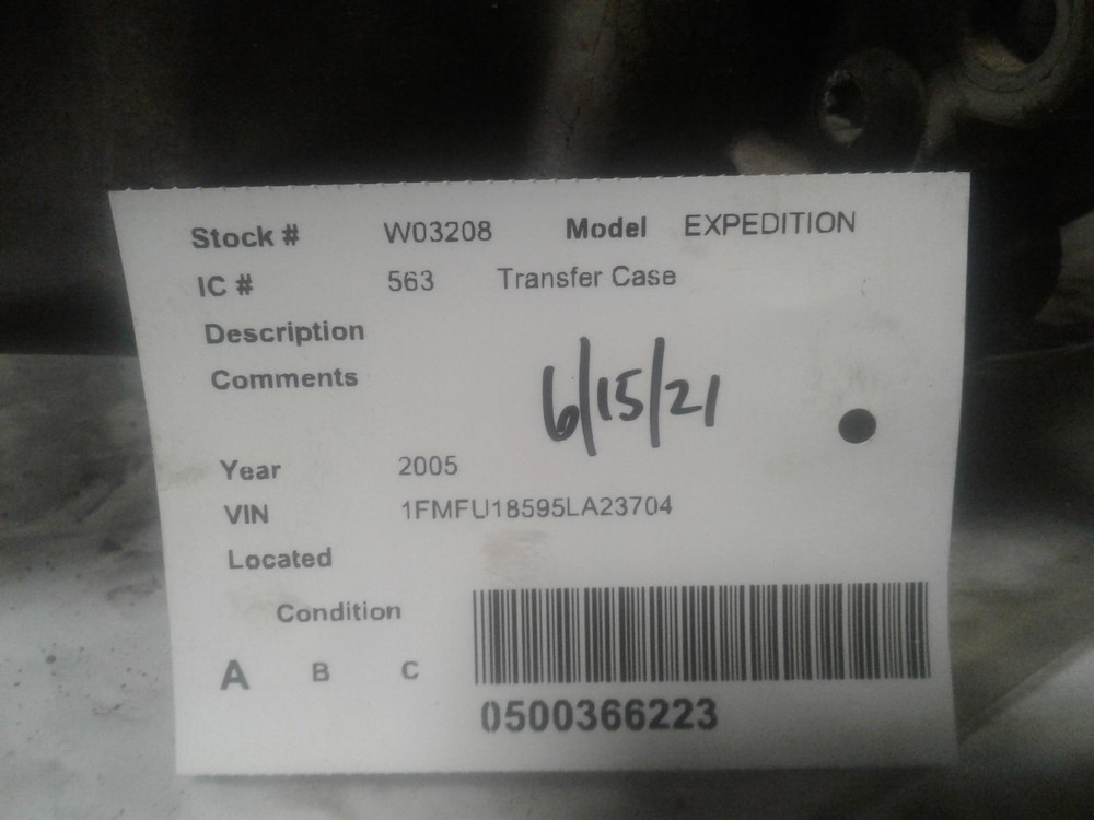 Used Transfer Case Assembly fits: 2005 Ford Expedition Grade A