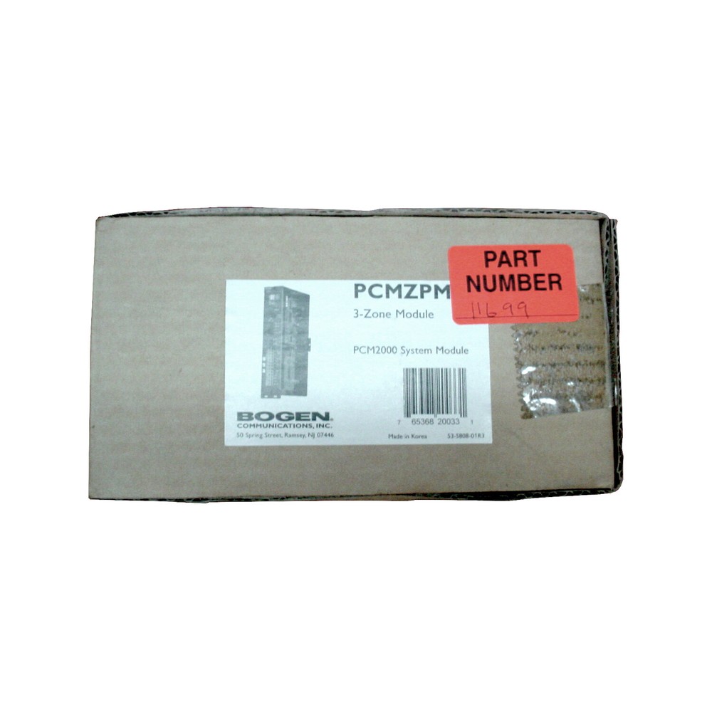 NEW! - Bogen PCM-ZPM 11699 3-Zone Module for PCM2000 System