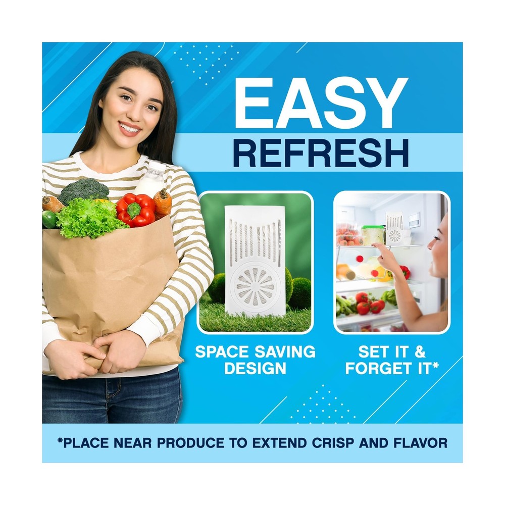 NonScents Refrigerator Deodorizer – Odor Eliminator for Fridge & Freezer &