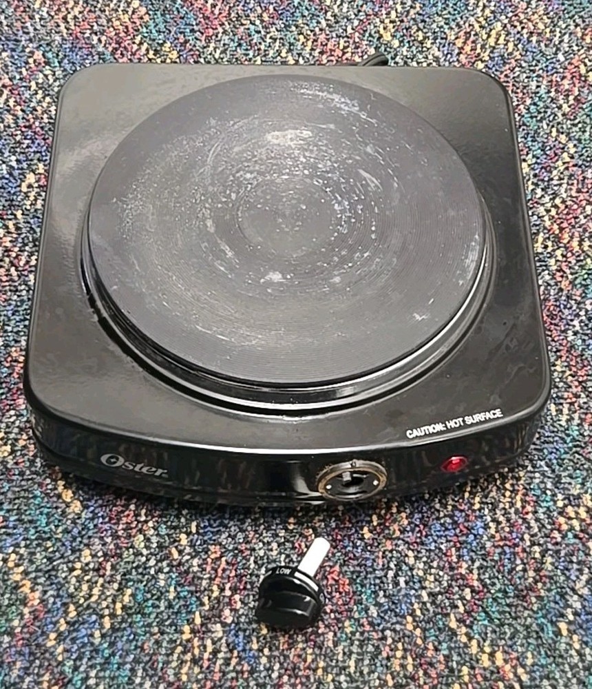 Oster Solid Single Burner Hot Plate 900W Adjustable Temp Control Works (Repair)*
