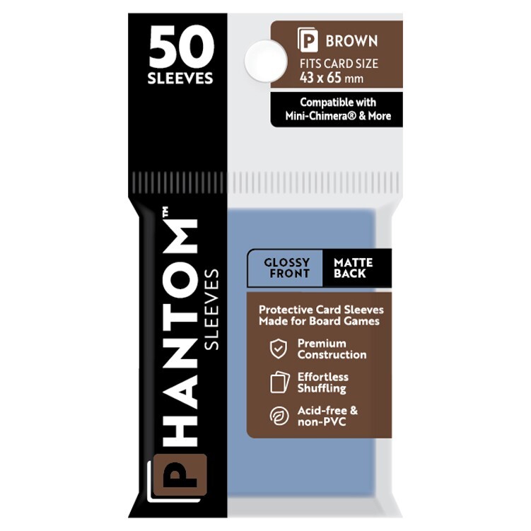 Phantom: Protective Sleeves: Gloss/Matte Brown Size (50)