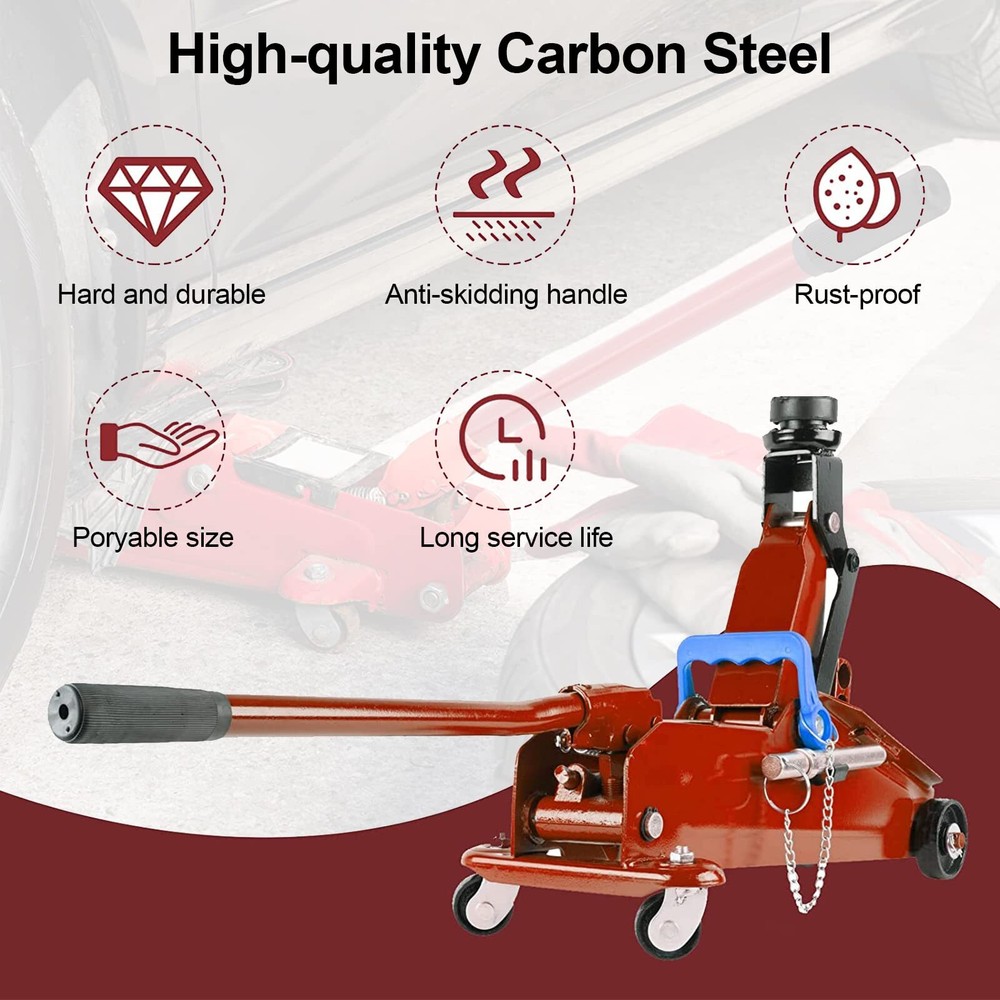 Horizontal Hydraulic Jack Handle 2 Ton Jack Handle Replacement With Rubber Glove