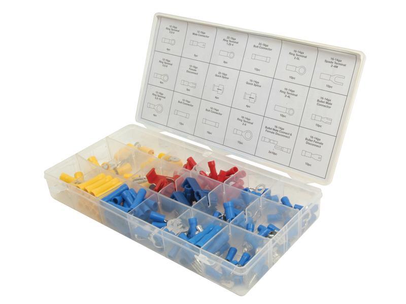 160 pcs Pre Insulated Terminals - Various Sizes - Display Pack