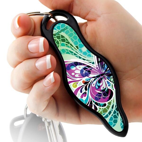 Munio Self Defense Key Chain, Butterfly Glass