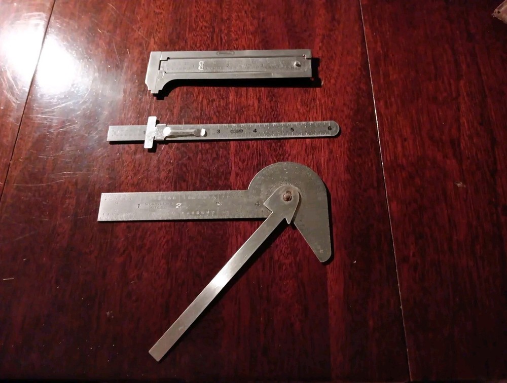 GENERAL TOOL POCKET RULE , CALIPER, AND PROTRACTOR