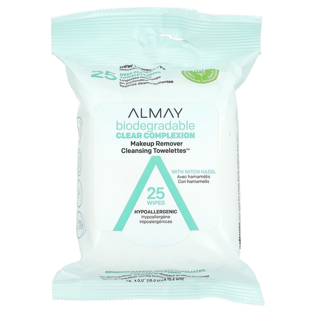 Makeup Remover Cleansing Towelettes, With Witch Hazel, 25 Wipes