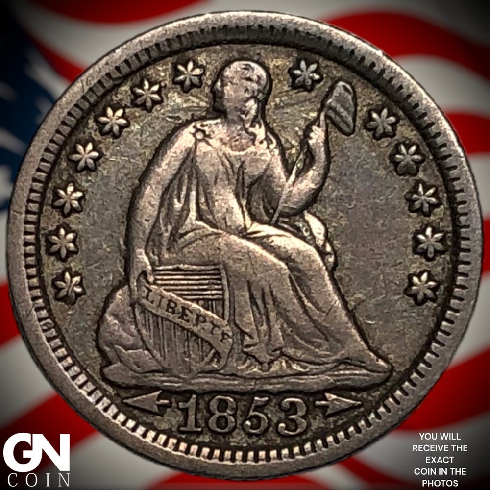 1853 Seated Liberty Half Dime Y0375