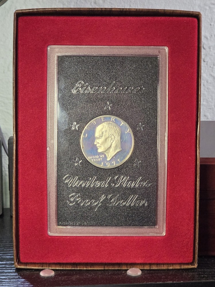 1971-S Eisenhower Proof Dollar "Brown Box" 40% SILVER!!