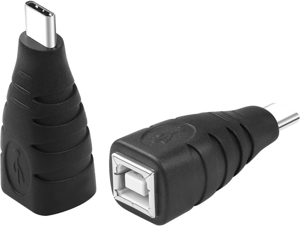 USB B to C Adapter USB-C Male Printer Female Converter Data Sync &...