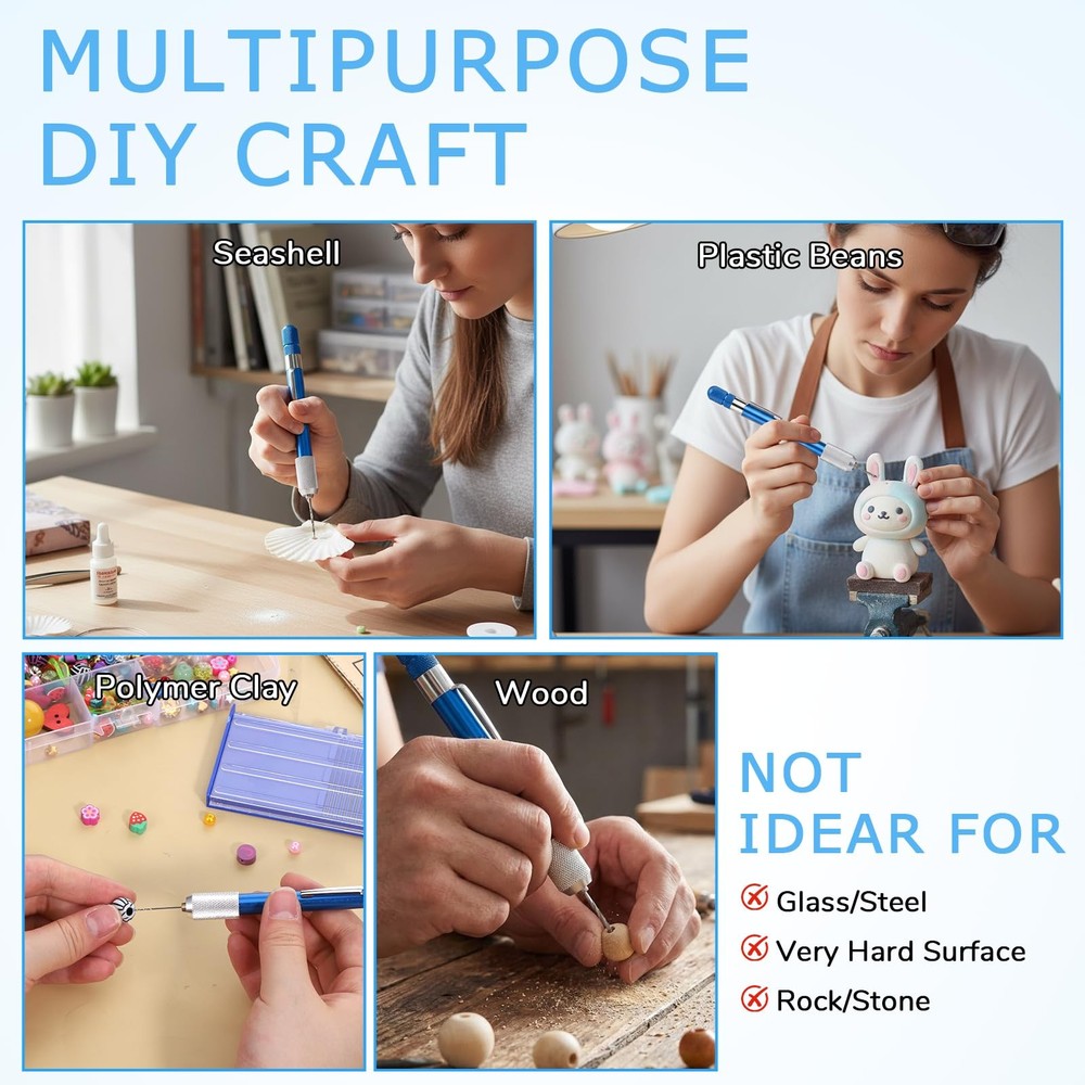 21 PCS Metric Mini Micro Drill Bit Set, Carburetor Jet Drill Bits Pin Vise Set