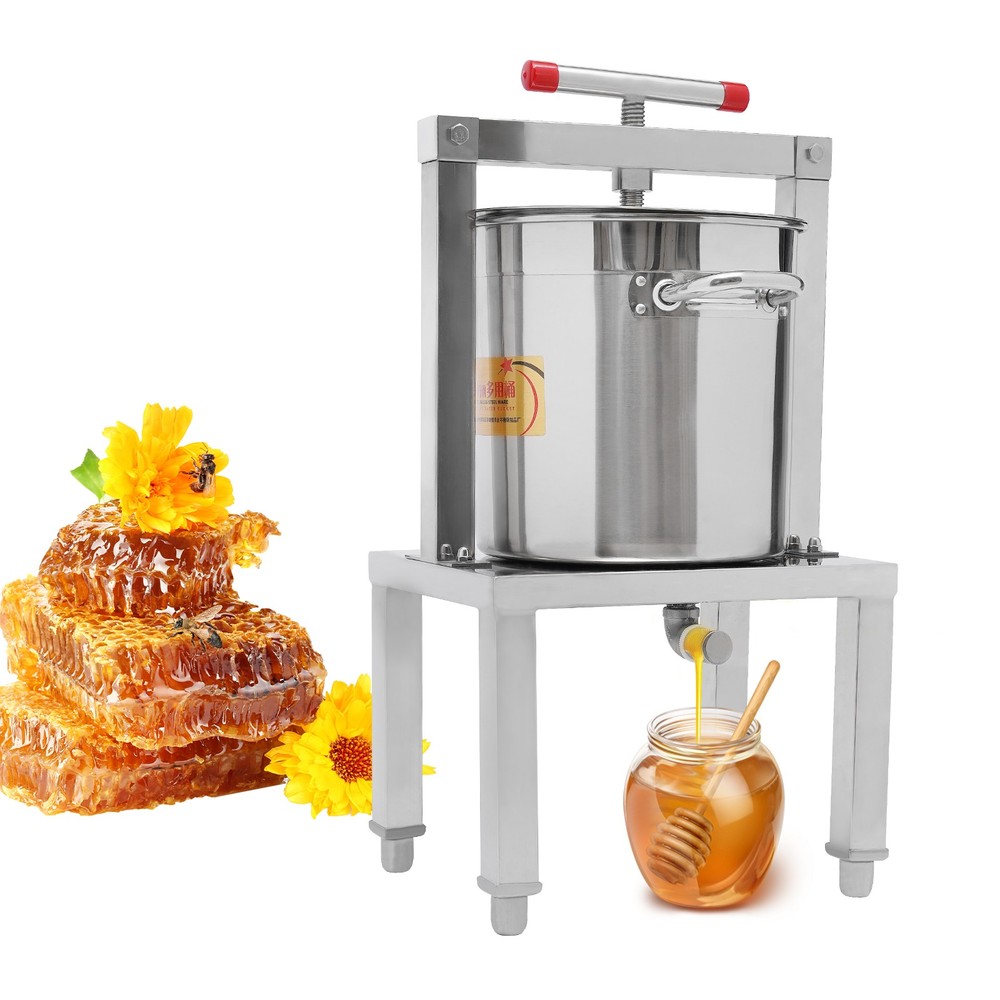 Grape Press 3.5 Gallon Stainless Steel Fruit Wine Press with Height Adjustable