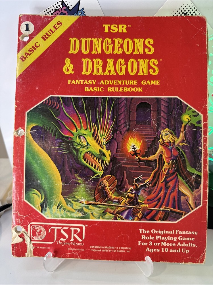 Fantasy Adventure Game Basic Rulebook Dungeons and Dragons TSR 1980