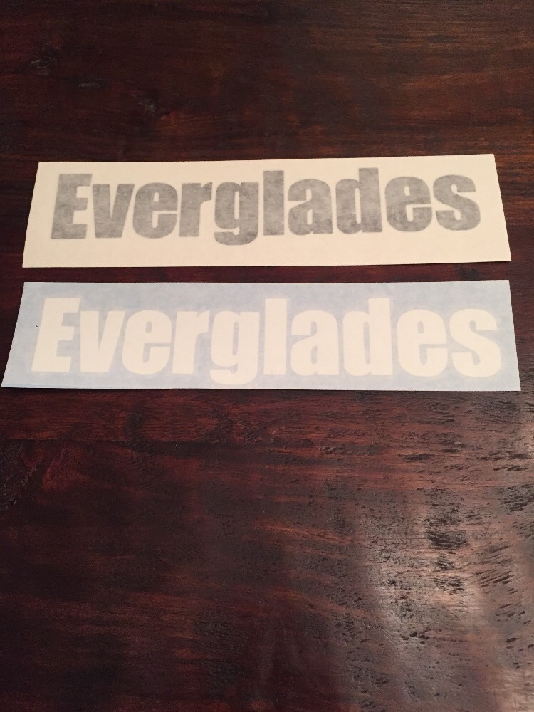 Everglades  Boats Decal Vinyl