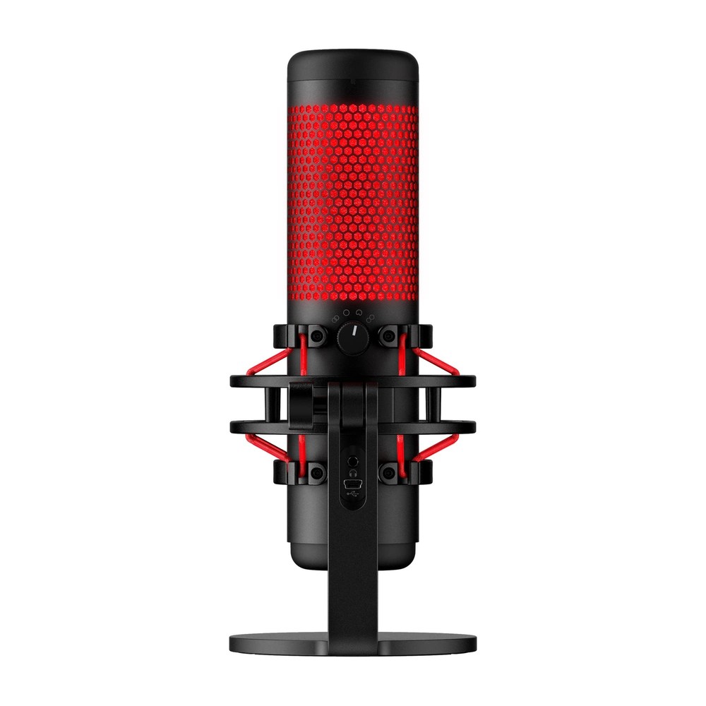 HyperX QuadCast Rouge Black and Red Gaming Microphone with Stand