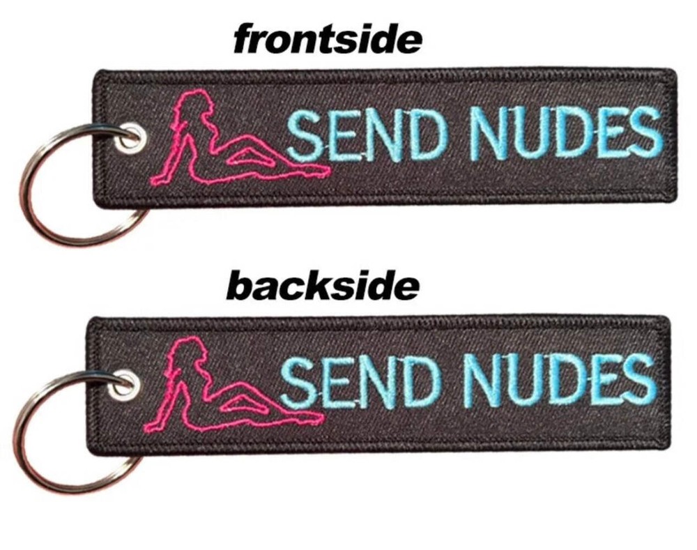 Custom Embroidered Keychain - Funny Personalized Fabric Tag