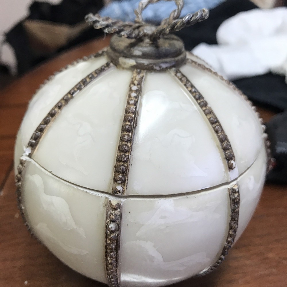 Vintage Croscill Romanza Tissue Cover, Soap Dish,Tinker Box Set