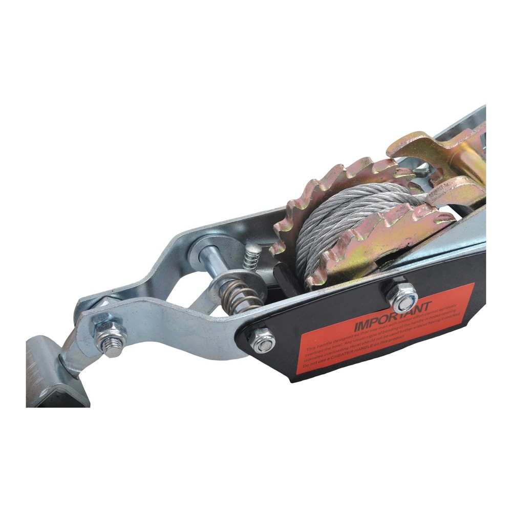 2 Ton 2 Hook Ratchet Come Along Puller & 2'' X 36" Axle Tie Down Strap w/ D Ring