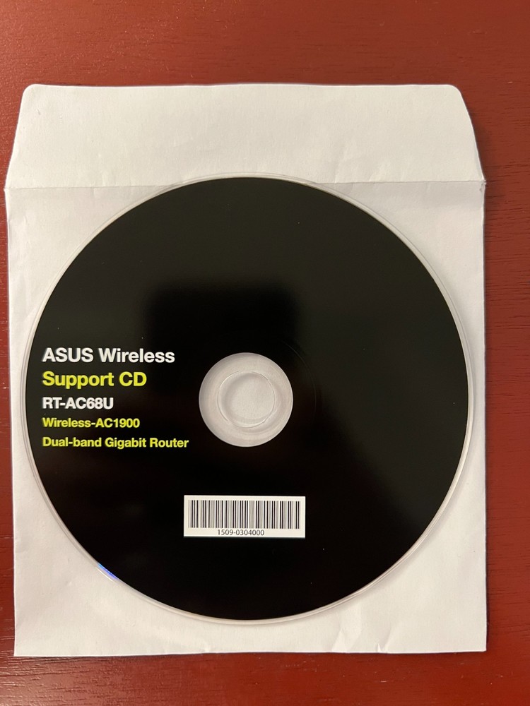 ASUS RT-AC68U Wireless-AC1900 Support CD Driver Software Installation Disc