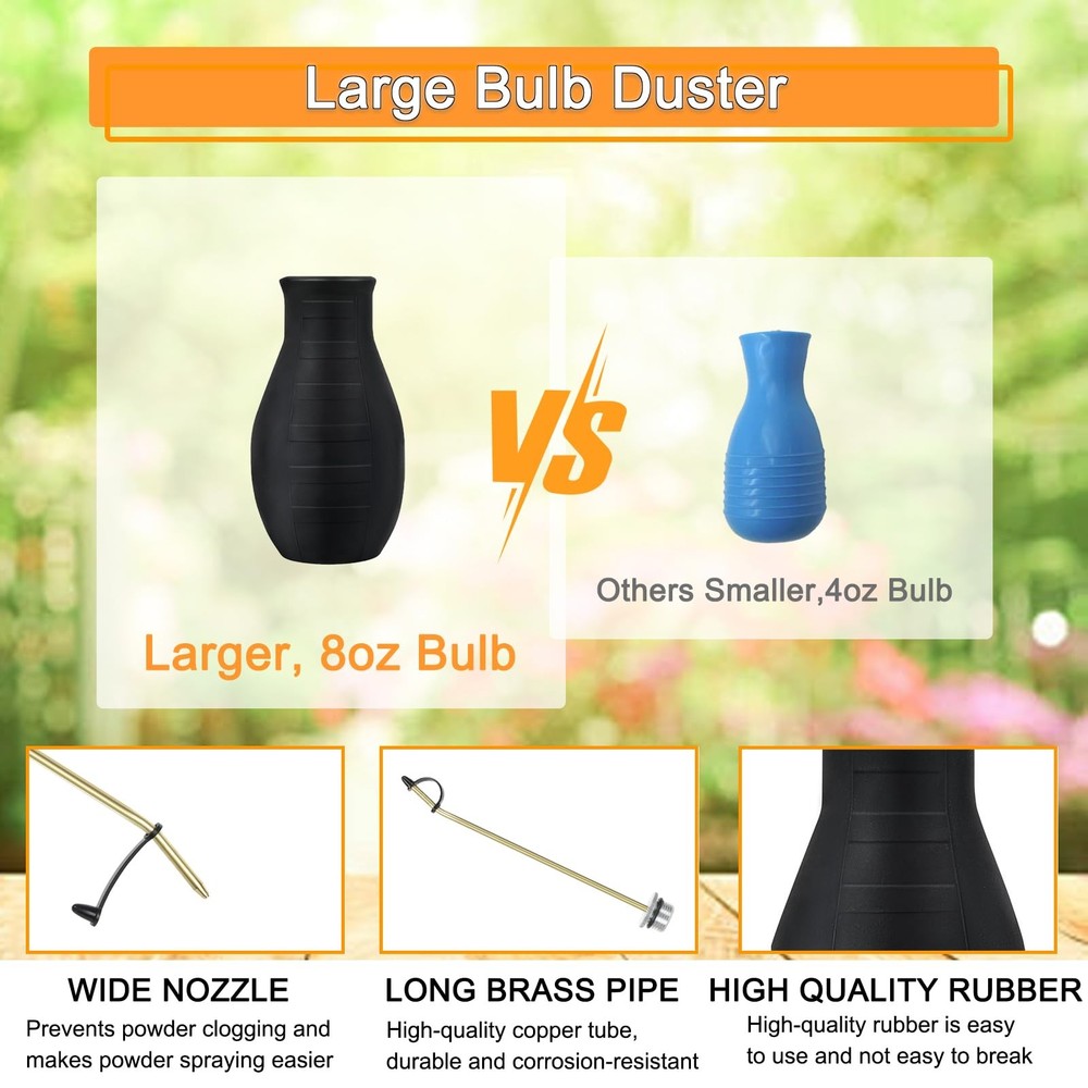 Diatomaceous Earth Duster, Powder Sprayer, Garden Duster Applicator Dispenser...