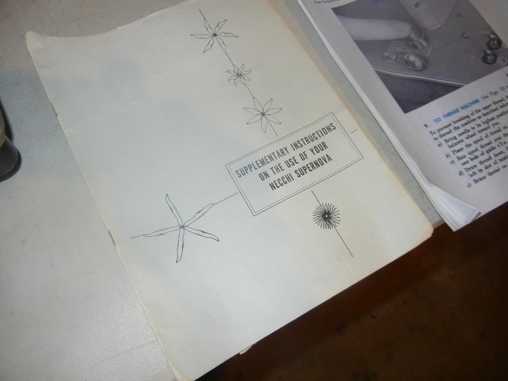 Necchi BU Supernova Sewing Machine with Manuals & Accessories