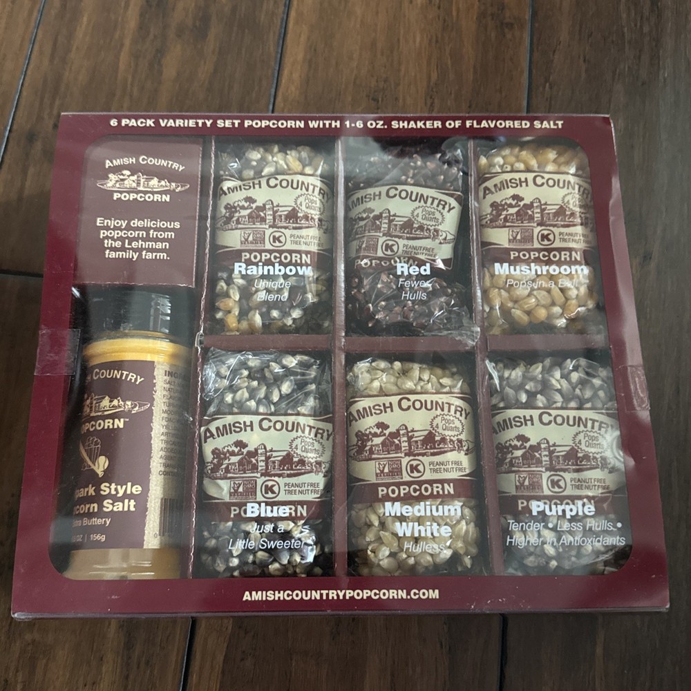 Amish Country Popcorn 6 Pack Variety Gift Set