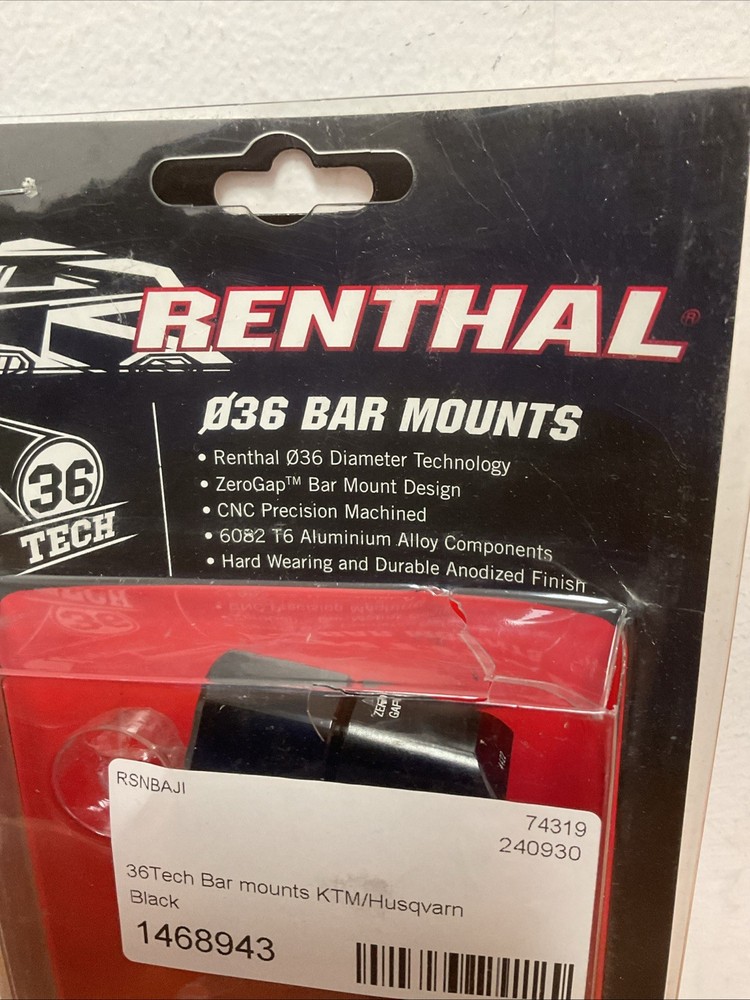 RENTHAL CL060 36Tech Handlebar Mounts Bar Mount