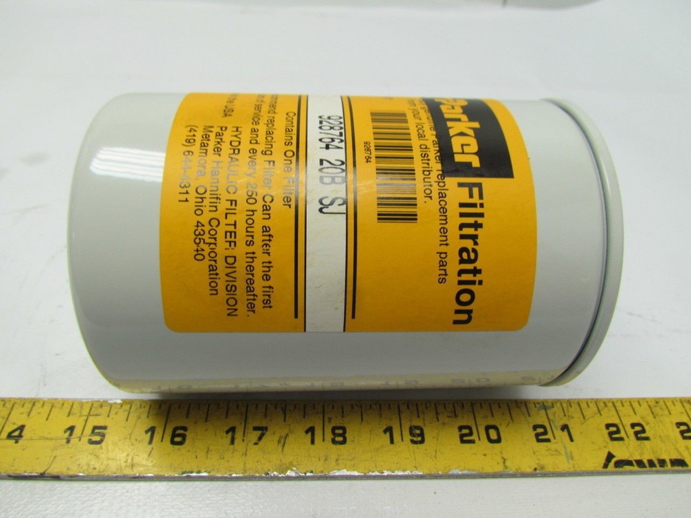 Parker 928764 20B SJ Hydraulic Oil Canister Filter Cartridge 20 Micron 20 GPM