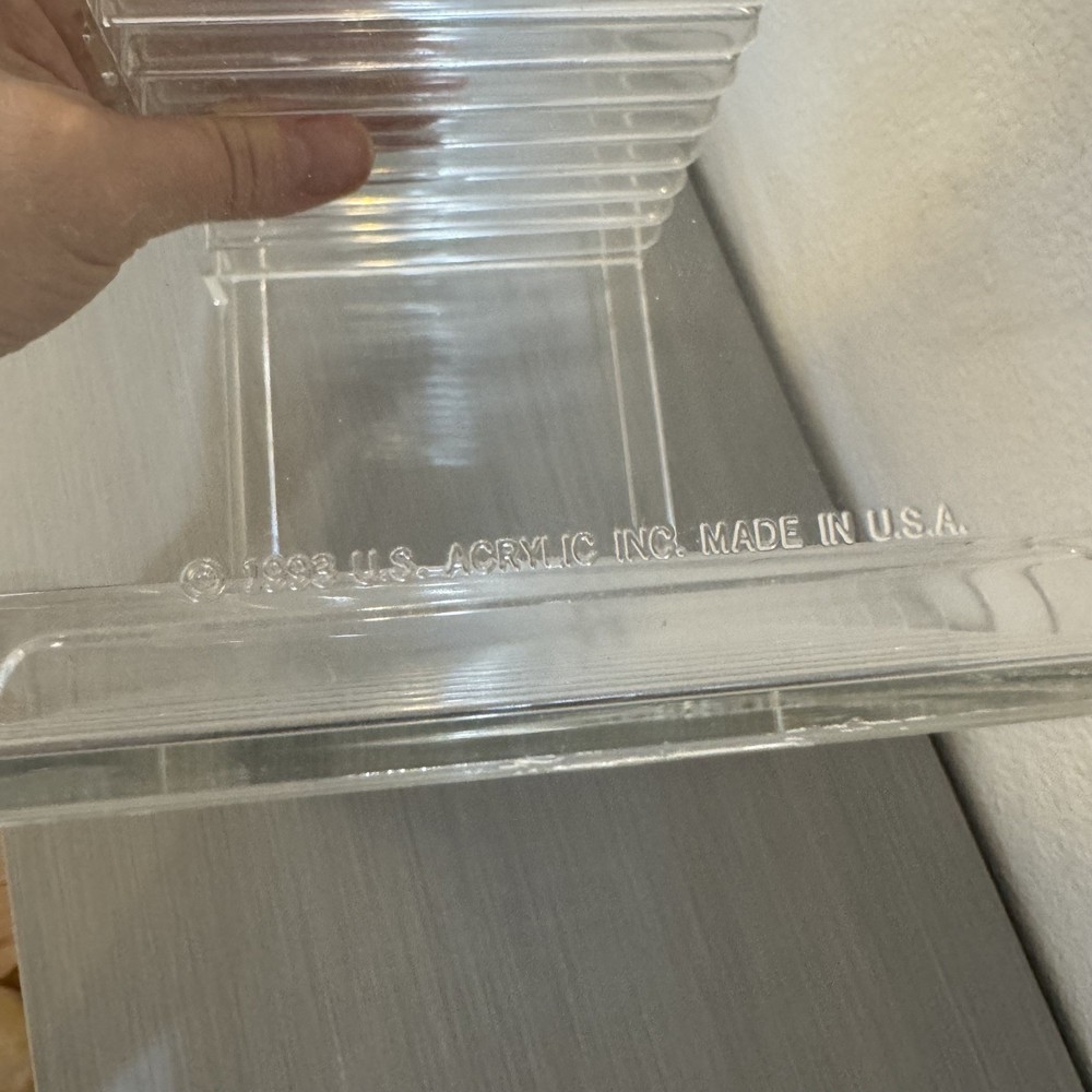 Vintage 1993 Clear Acrylic CD Holder – Stackable Media Storage organizer