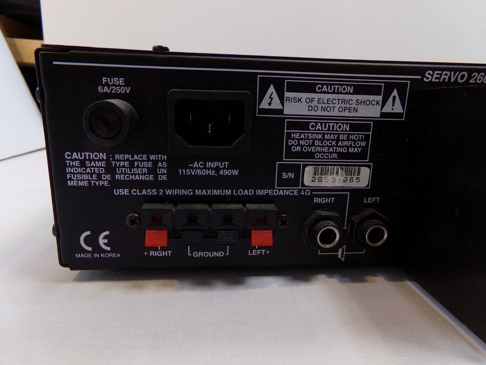 Samson Servo 260 Studio Power Amplifier 130W Stereo