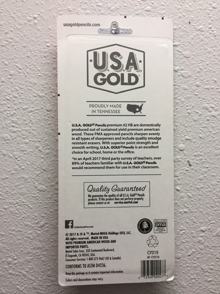 10 Ct USA GOLD #2 Pencils Pre-sharpened Premium