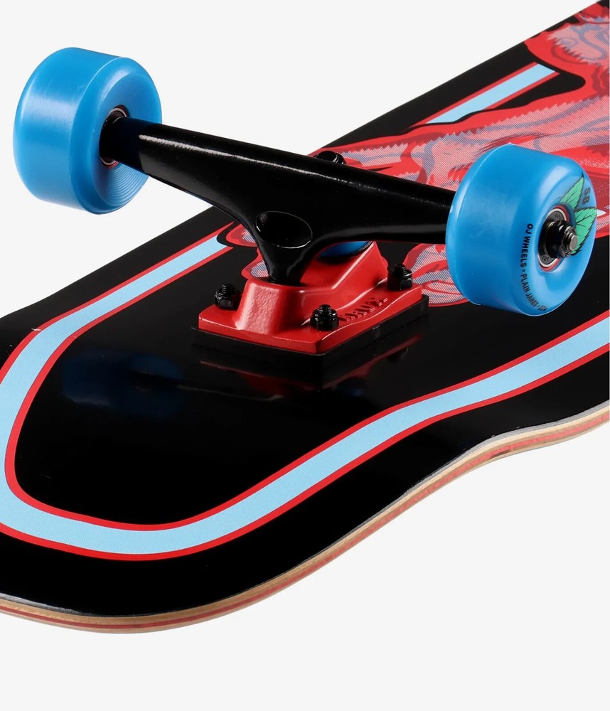 SANTA CRUZ 9.51"X32.3" Decoder Hand black blue red CRUISER Complete SKATEBOARD