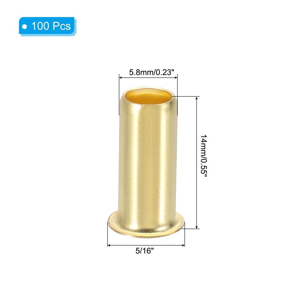 100Pack 5/16" Brass Compression Fittings Compression Insert Tube Fitting