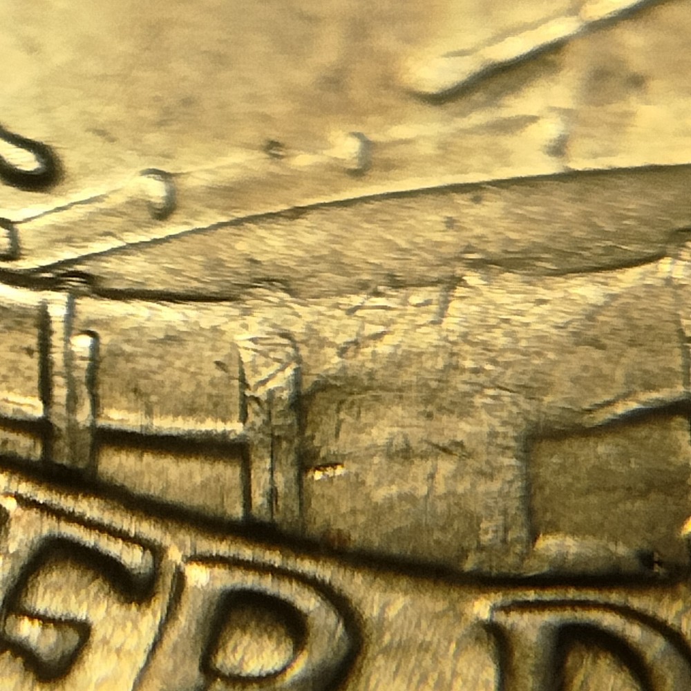 1776-1976 D Bicentennial Quarter Struck Thru Grease Die Break Errors