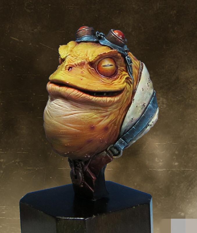 resin figure bust model kit 90mm Miniature Captain toad bust 70 Unpainted