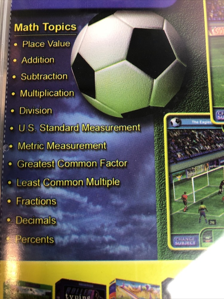 New Sealed Soccer Math Age 7-14 School Cd-rom