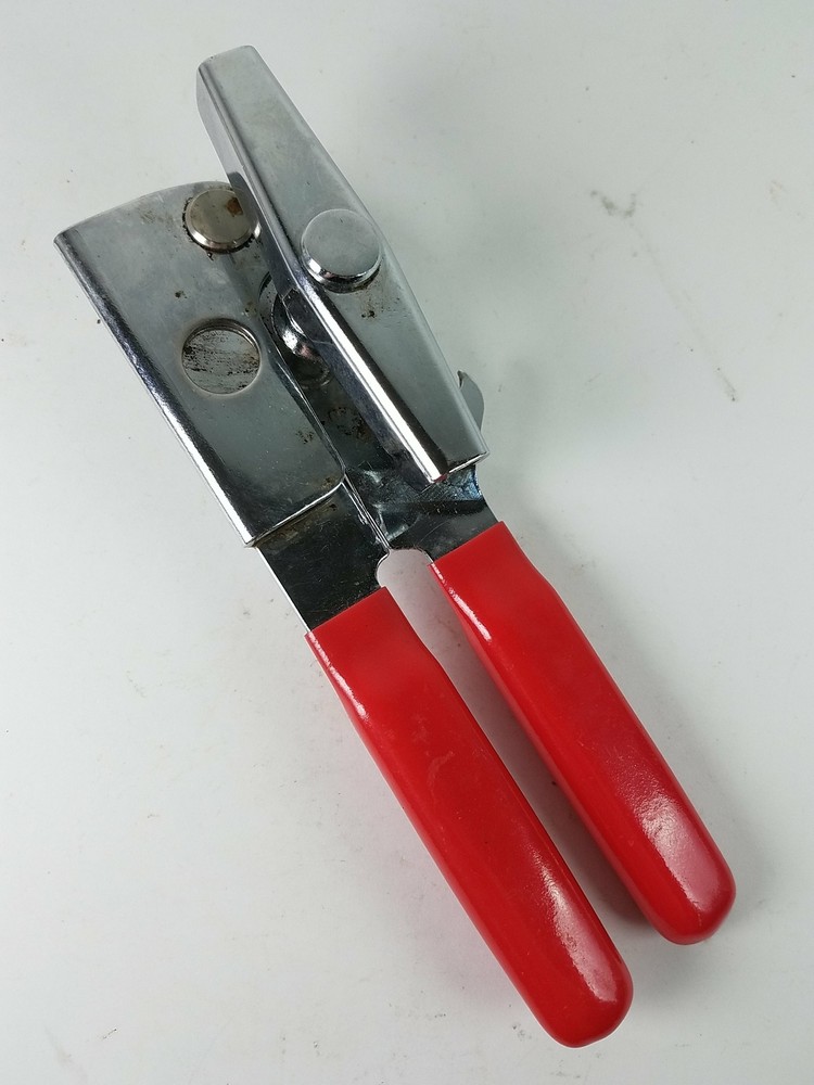 Manual Can Opener Red Handle 7-Inch Long