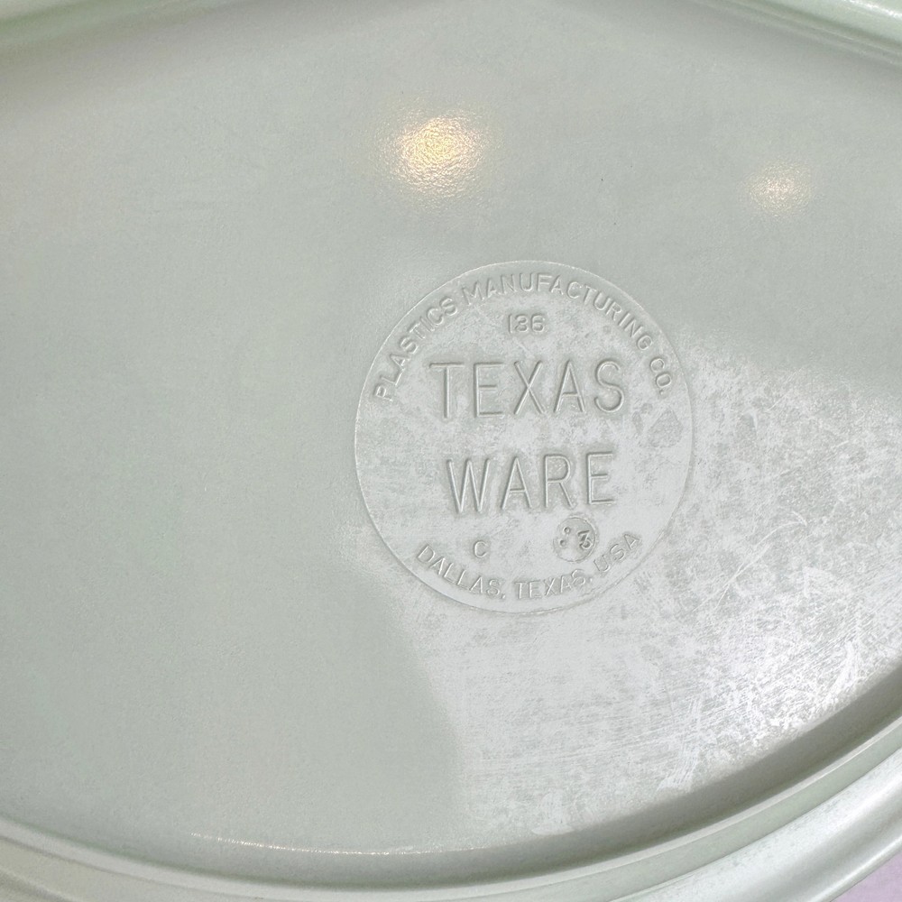 Texas Ware Pastel Green Melamine Divided Dinner Plate