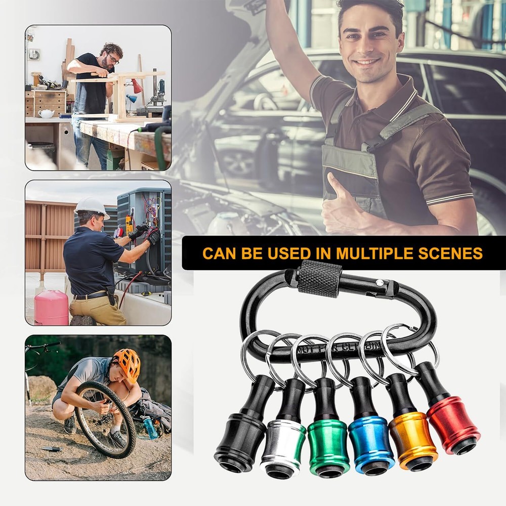 Drill Bit Holder Key Chain 1/4 Quick Release Keychain,Portable