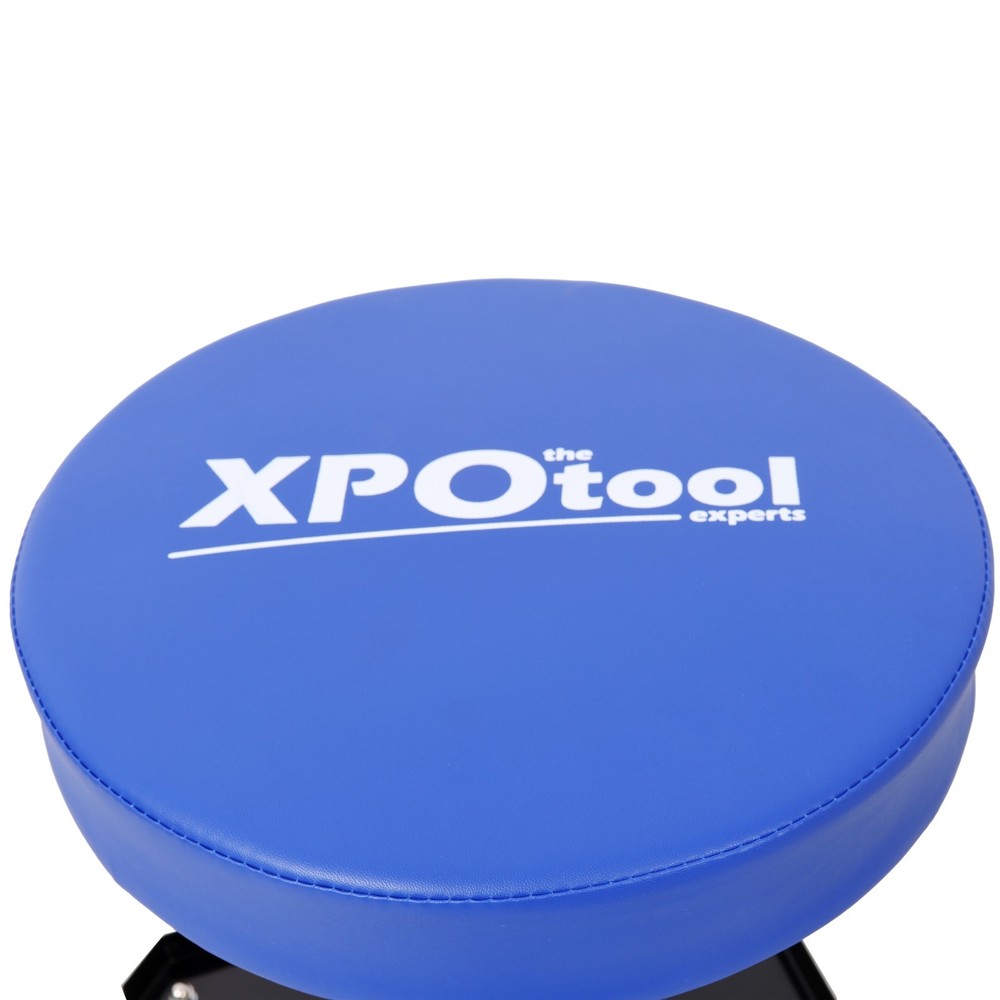 250LBS Rolling Pneumatic Creeper - Adjustable, Tool Tray