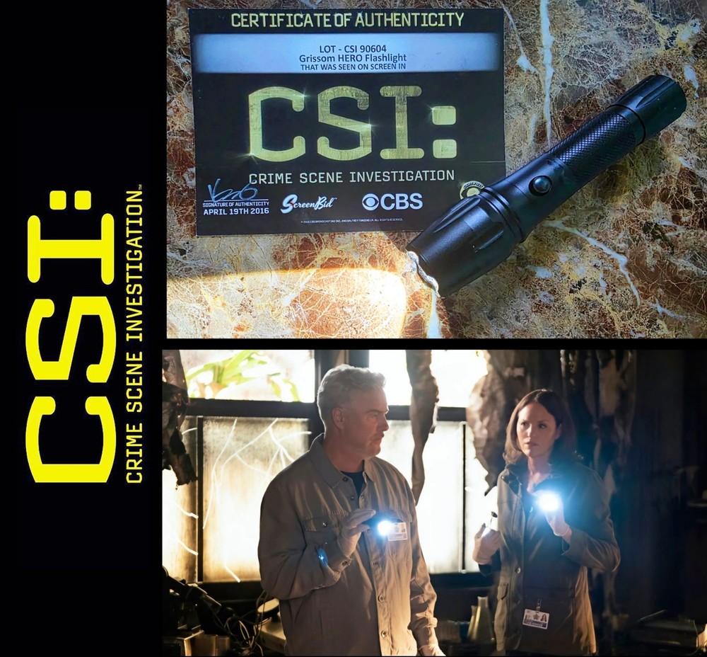 CSI: Gil Grissom/William Peterson HERO flashlight w/Studio COA