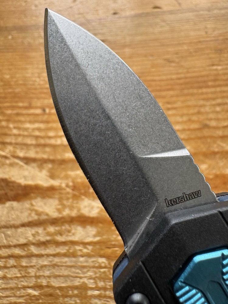 Kershaw Kapsule Manual Open Sliding Button Lock Single Edge Spear Point Blade