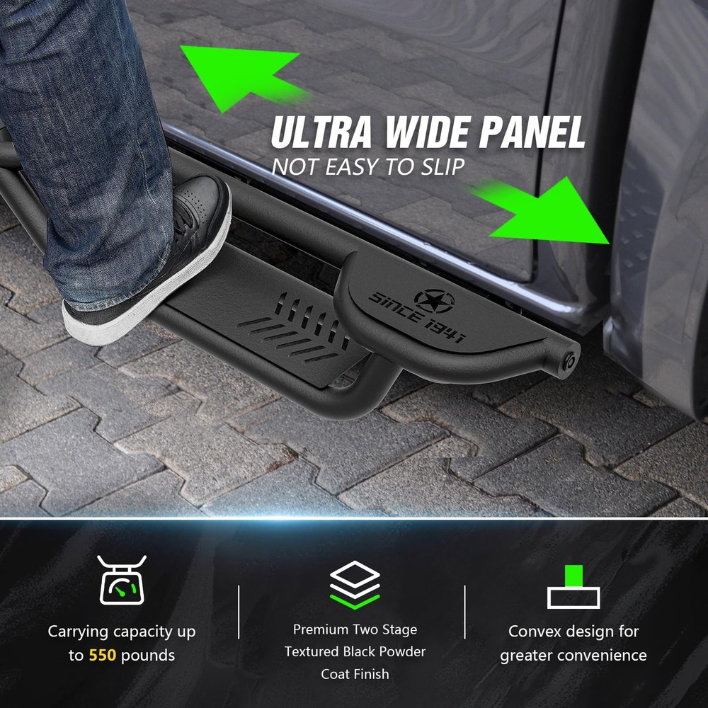Three Raised Steps Running Boards (Wheel to Wheel Side Steps)