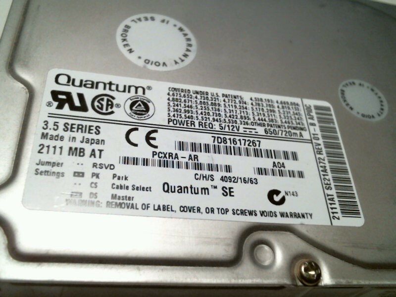 IDE Hard Disk Drive Quantum SE21A472 SE21A011 01-B 2.1AT 2111AT APIOC