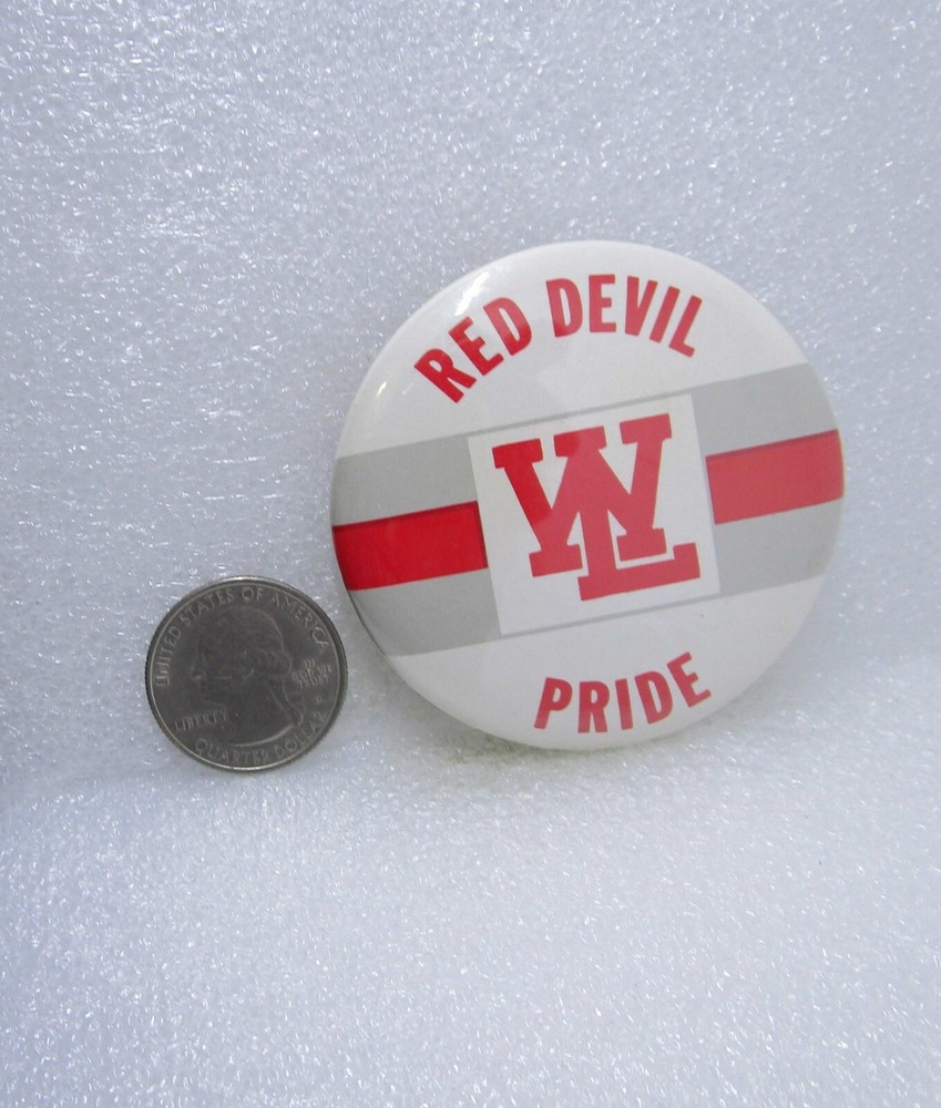 Red Devil Pride Button Pin