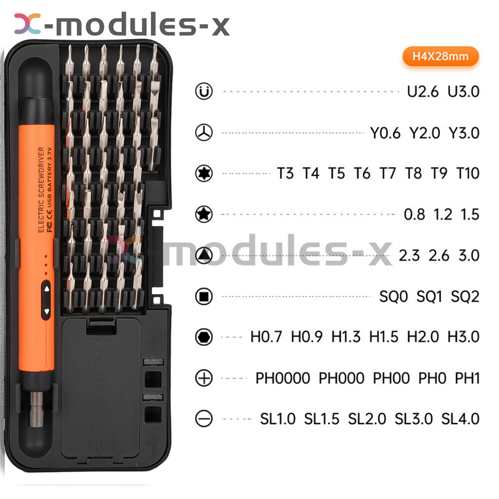 46in1 Mini Precision Electric Screwdriver Set Rechargeable Cordless Screwdriver