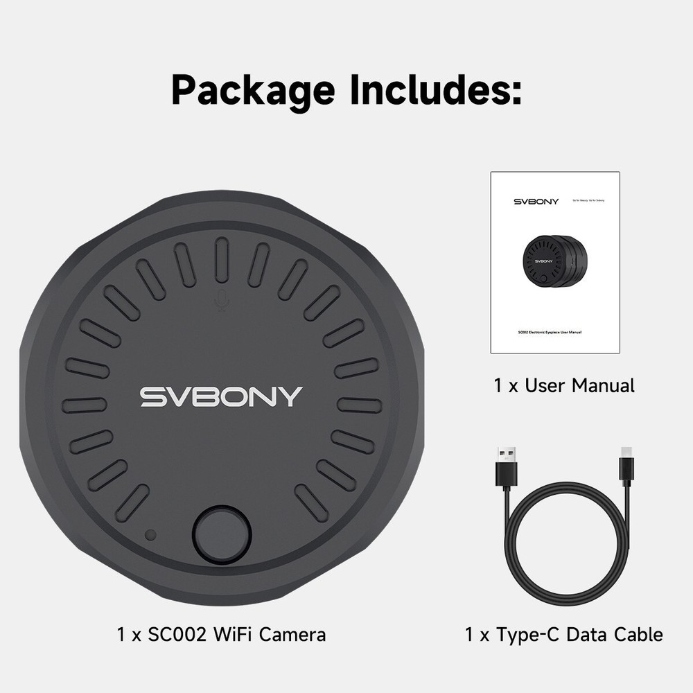 SVBONY SC002 Wireless Electronic Eyepiece, Digiscoping WiFi Electronic Eyepiece